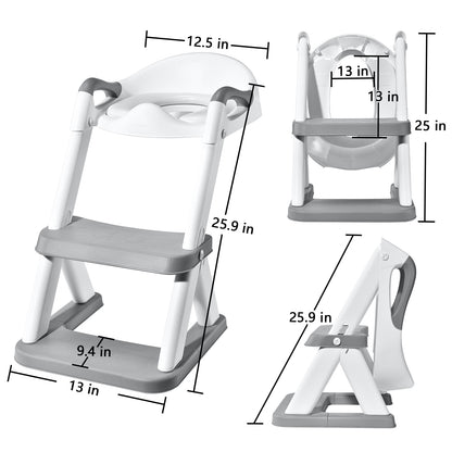Classic Grey New Triangular Toddler Toilet Seat