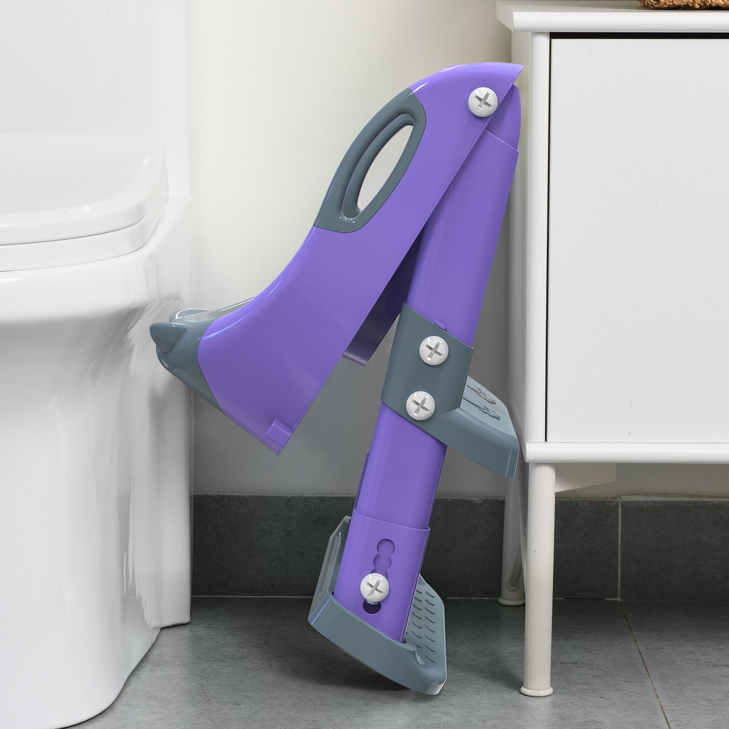 Purple Potty Training Seat Double Pedal Ladder